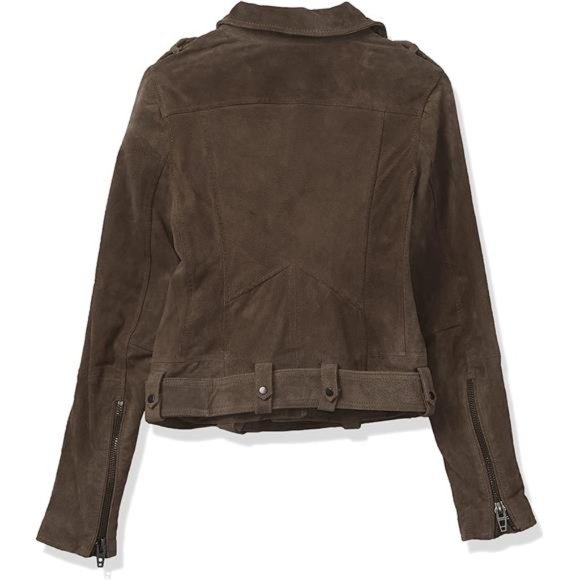 BLANKNYC womens Luxury Cropped Suede Leather Motorcycle Jackets Size Medium - Picture 2 of 6